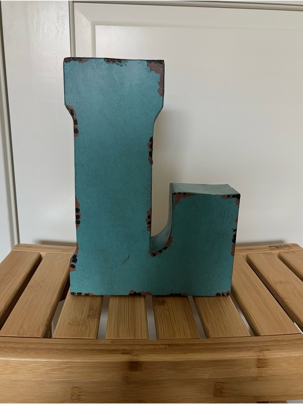 Decorative Blue Letter L Accent